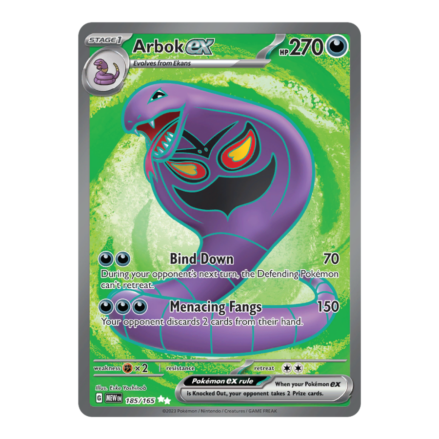 Arbok ex MEW 185/165
