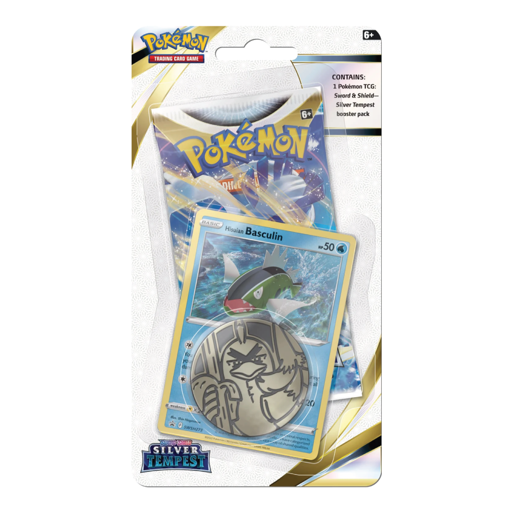 Pokémon TCG Sword & Shield Silver Tempest Checklane Blister Hisuian Basculin