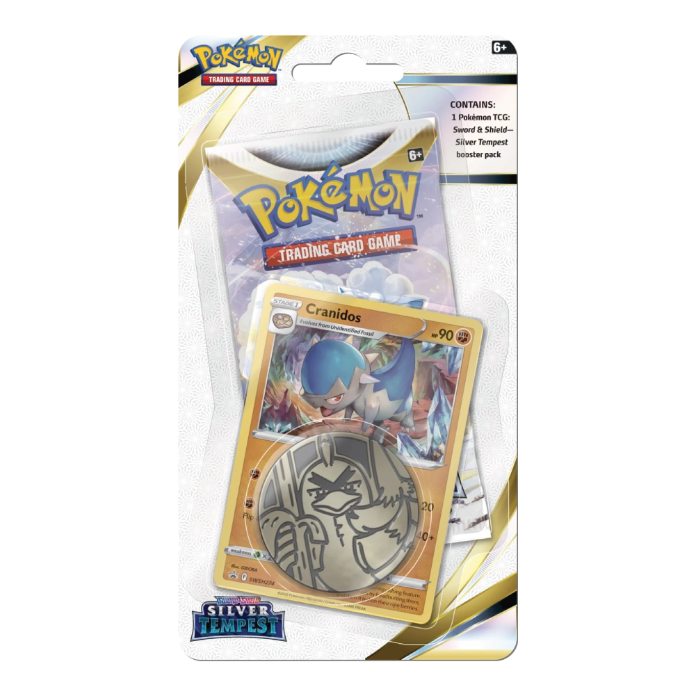 Pokémon TCG Sword & Shield Silver Tempest Checklane Blister Cranidos
