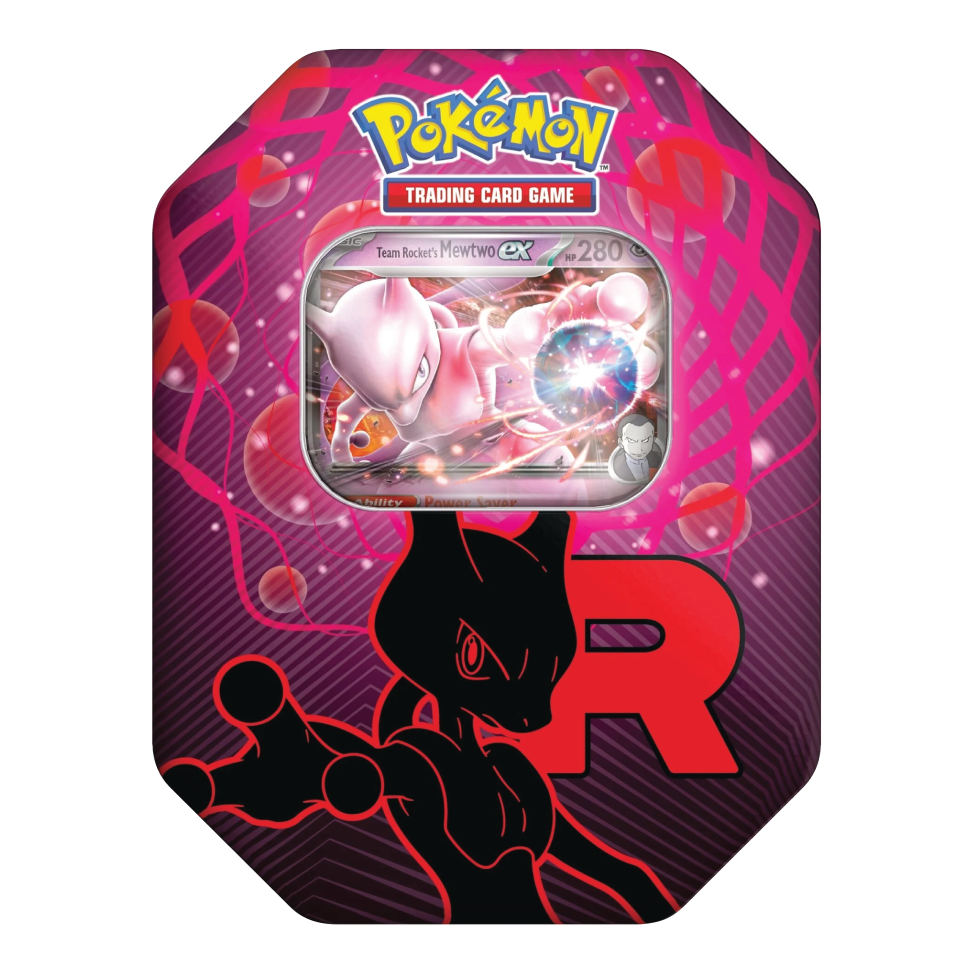 Pokémon TCG Team Rocket Tin met Mewtwo ex Art en Promo
