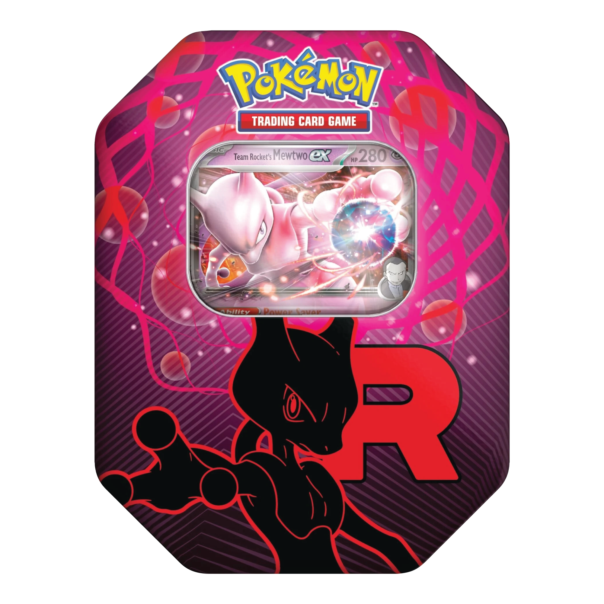 Pokémon TCG Team Rocket Tin met Mewtwo ex Art en Promo