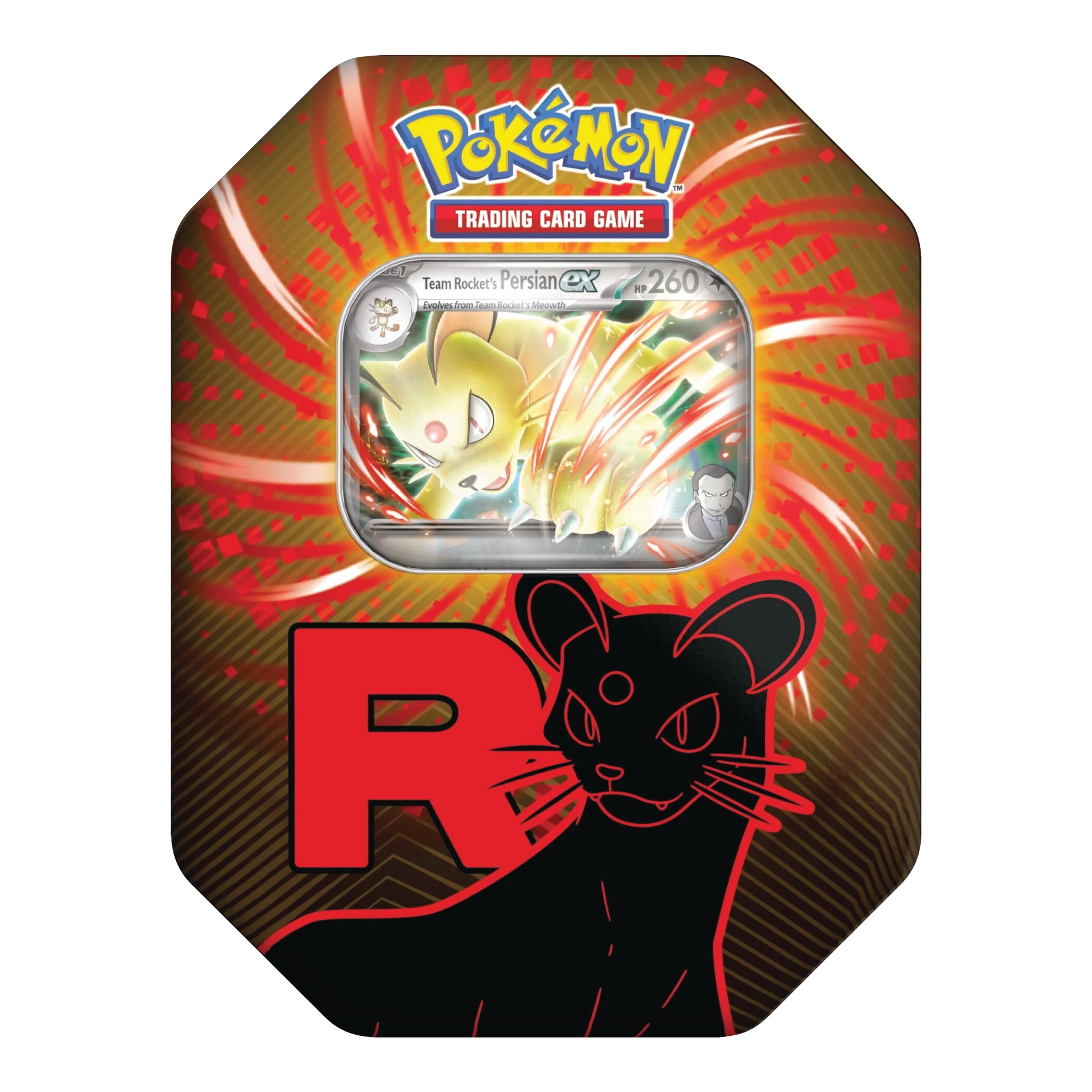 Pokémon TCG Team Rocket Tin met Persian ex Art en Promo