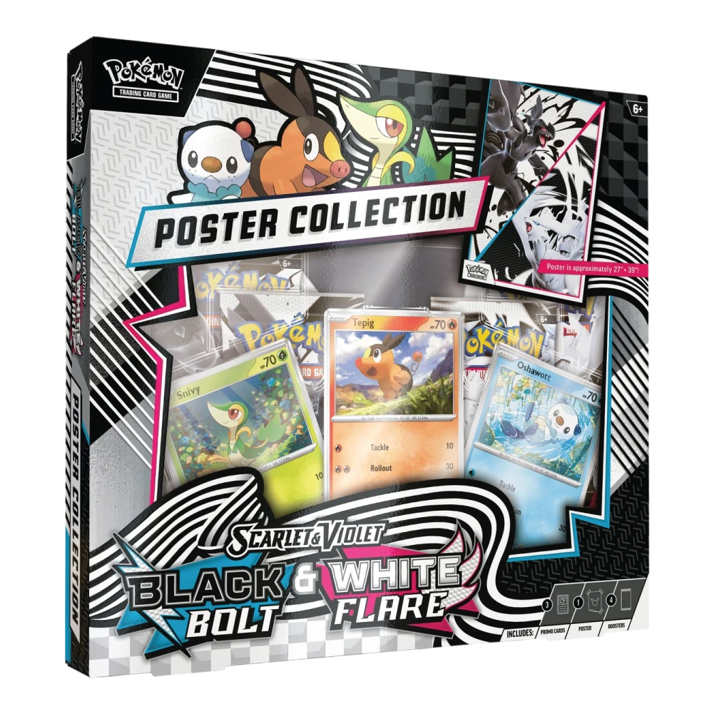 Pokémon TCG Scarlet & Violet Black Bolt & White Flare Poster Collection