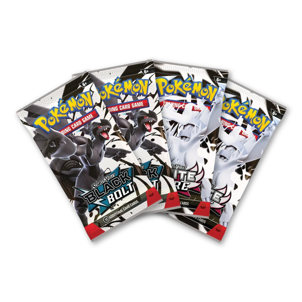 Pokémon TCG Scarlet & Violet Black Bolt & White Flare Poster Collection Packs