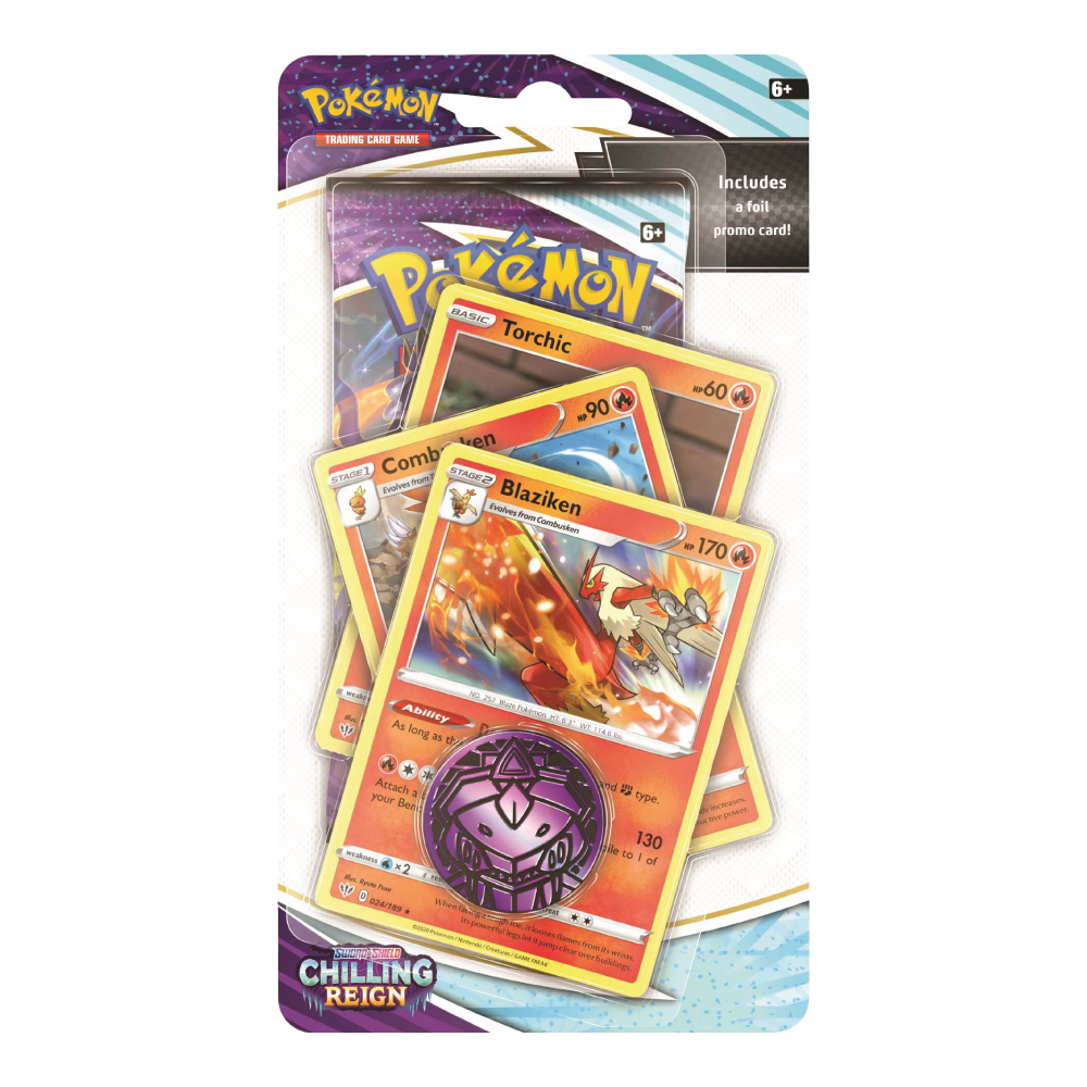 Pokémon TCG Sword & Shield Chiling Reign Premium Checklane Blister Blaziken Promo