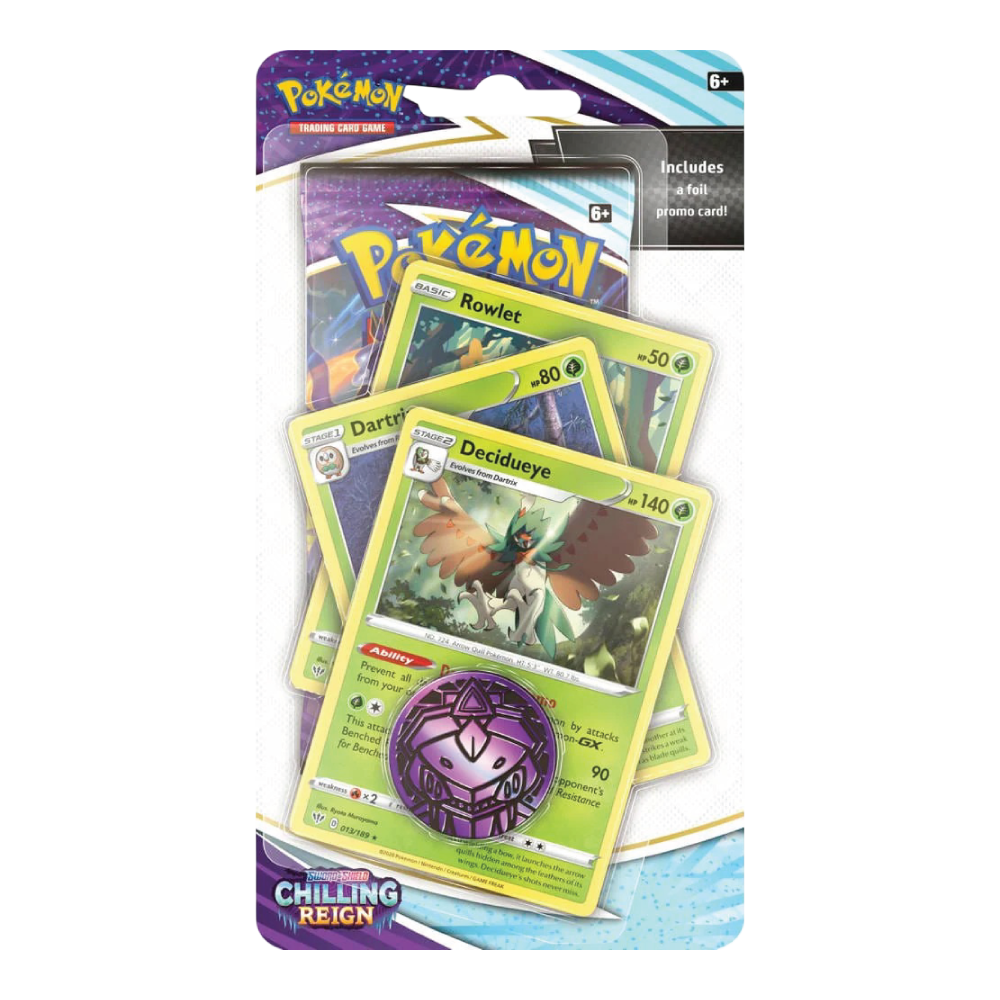 Pokémon TCG Sword & Shield Chiling Reign Premium Checklane Blister Decidueye Promo