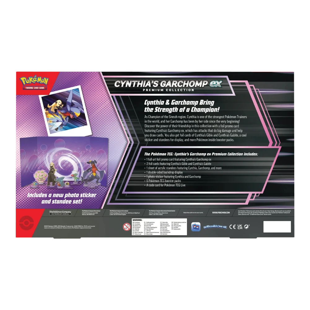 Cynthia's Garchomp ex Premium Collection - Achterkant