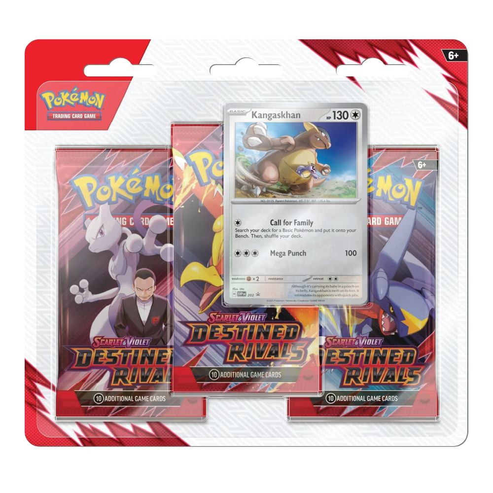 Pokémon TCG: Destined Rivals 3-Pack Blister (Kangaskhan)