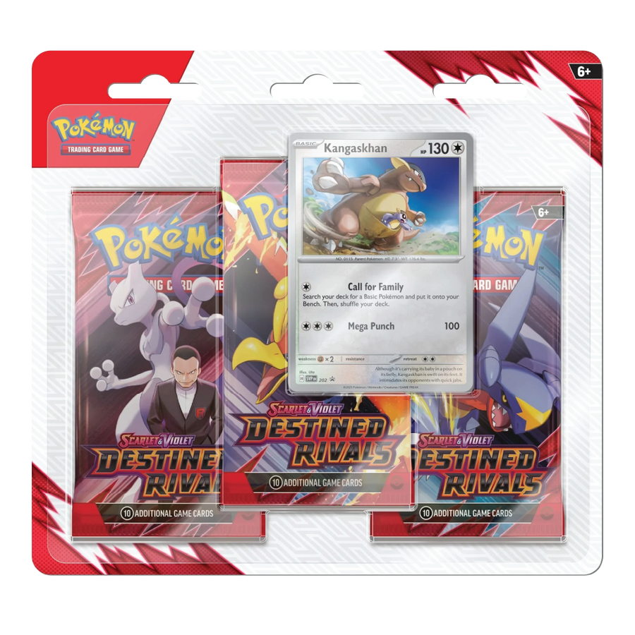 Pokémon TCG: Destined Rivals 3-Pack Blister (Kangaskhan)