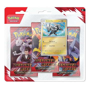 Pokémon TCG: Destined Rivals 3-Pack Blister (Zebrastrike)