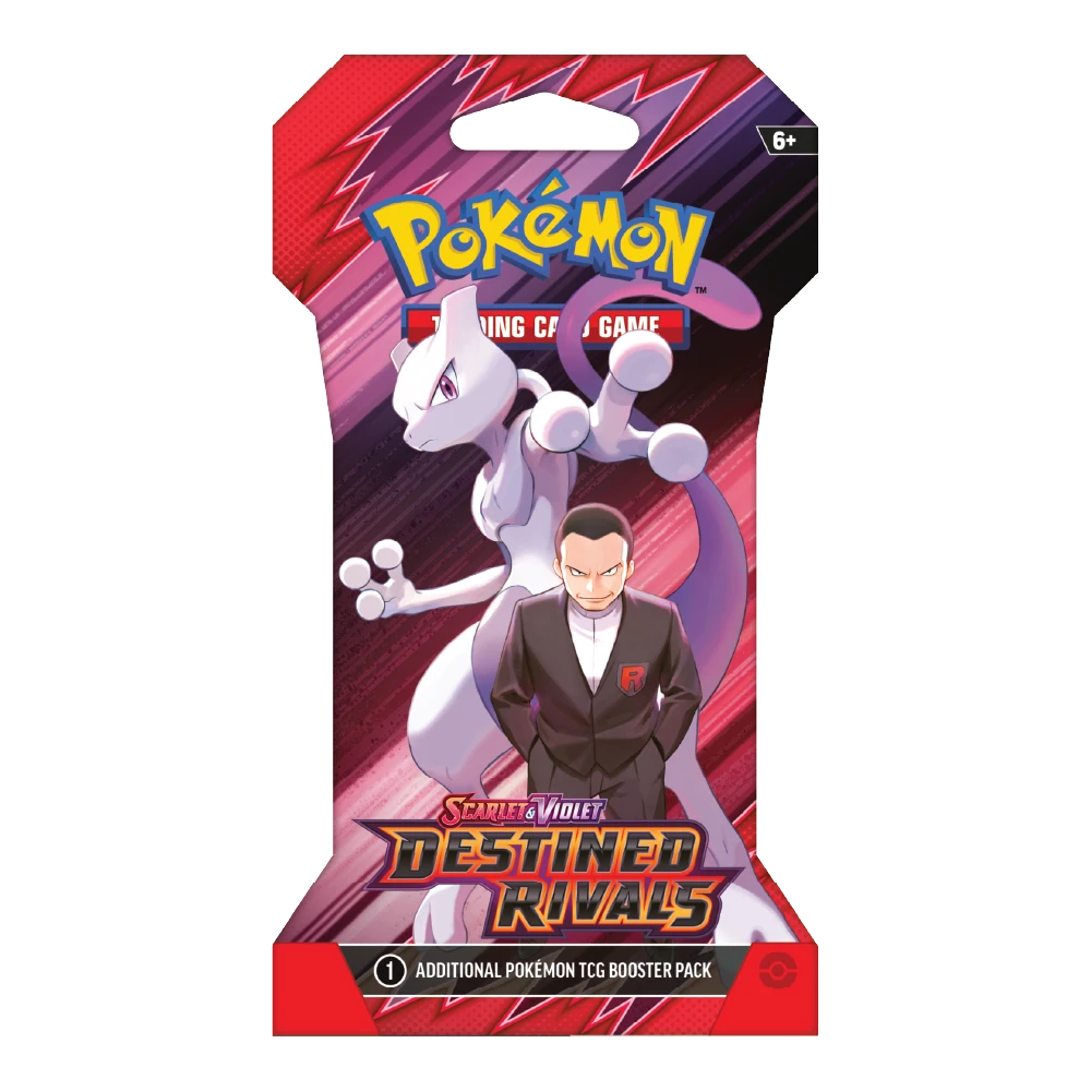 Pokémon TCG: Destined Rivals Sleeved Booster Pack (Giovanni & Mewtwo)
