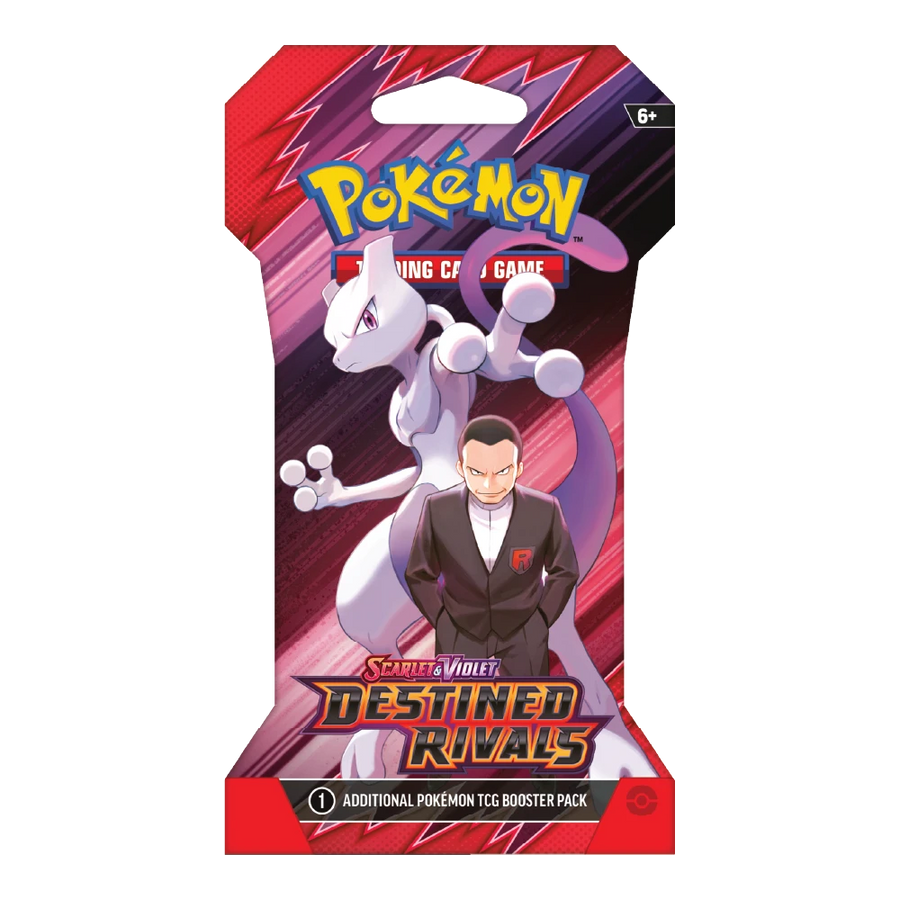 Pokémon TCG: Destined Rivals Sleeved Booster Pack (Giovanni & Mewtwo)