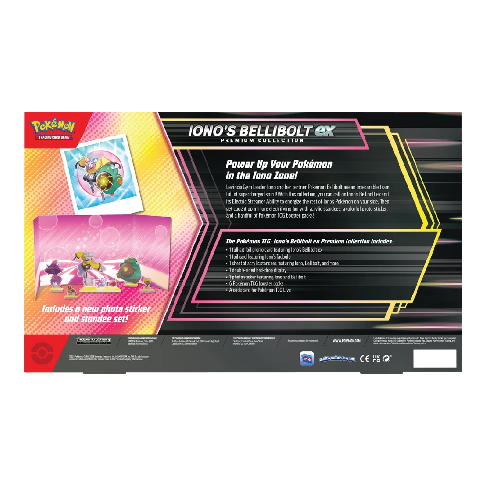 Pokémon TCG: Iono's Bellibolt ex Premium Collection Back