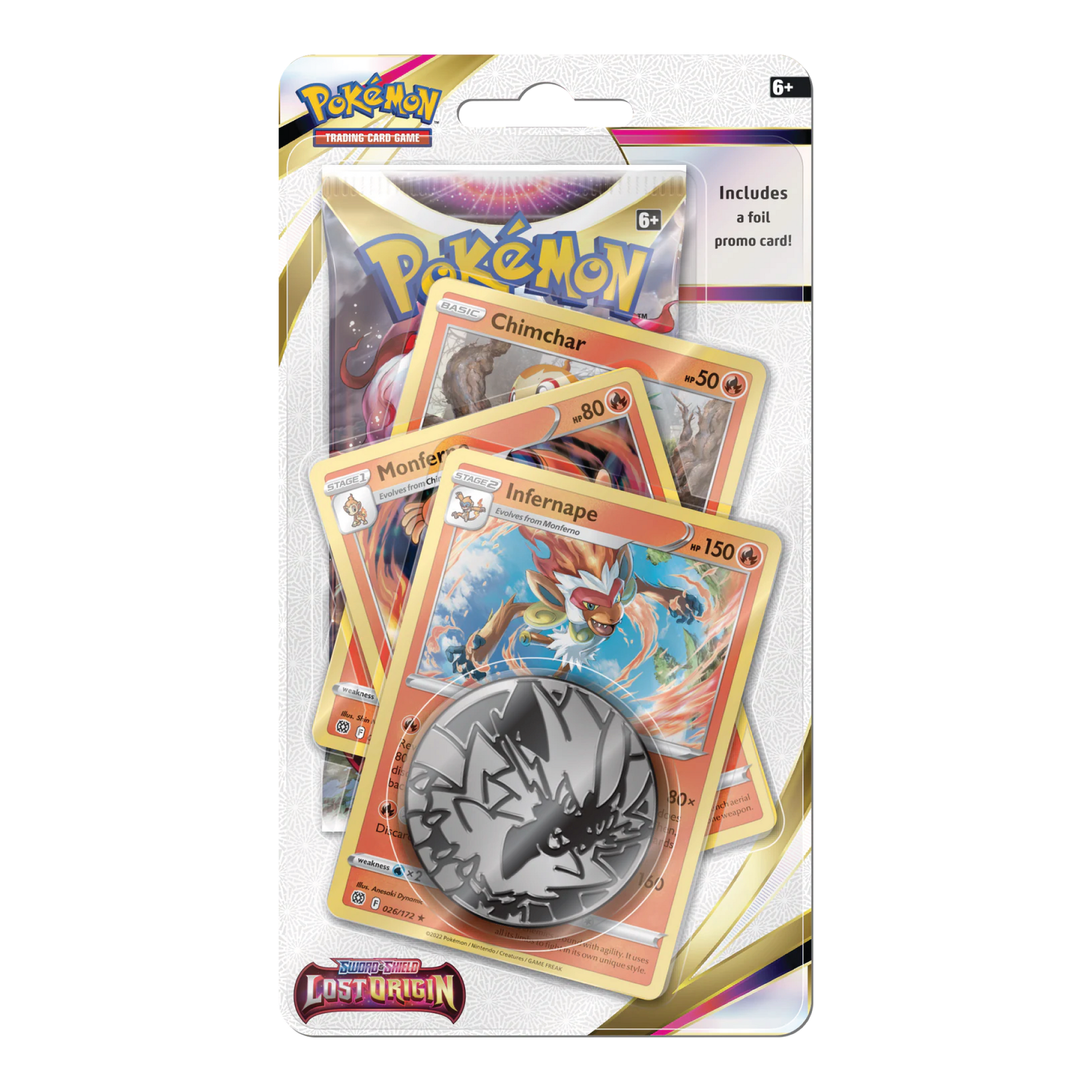 Pokémon TCG Sword & Shield Lost Origin Premium Checklane Blister Infernape Promo