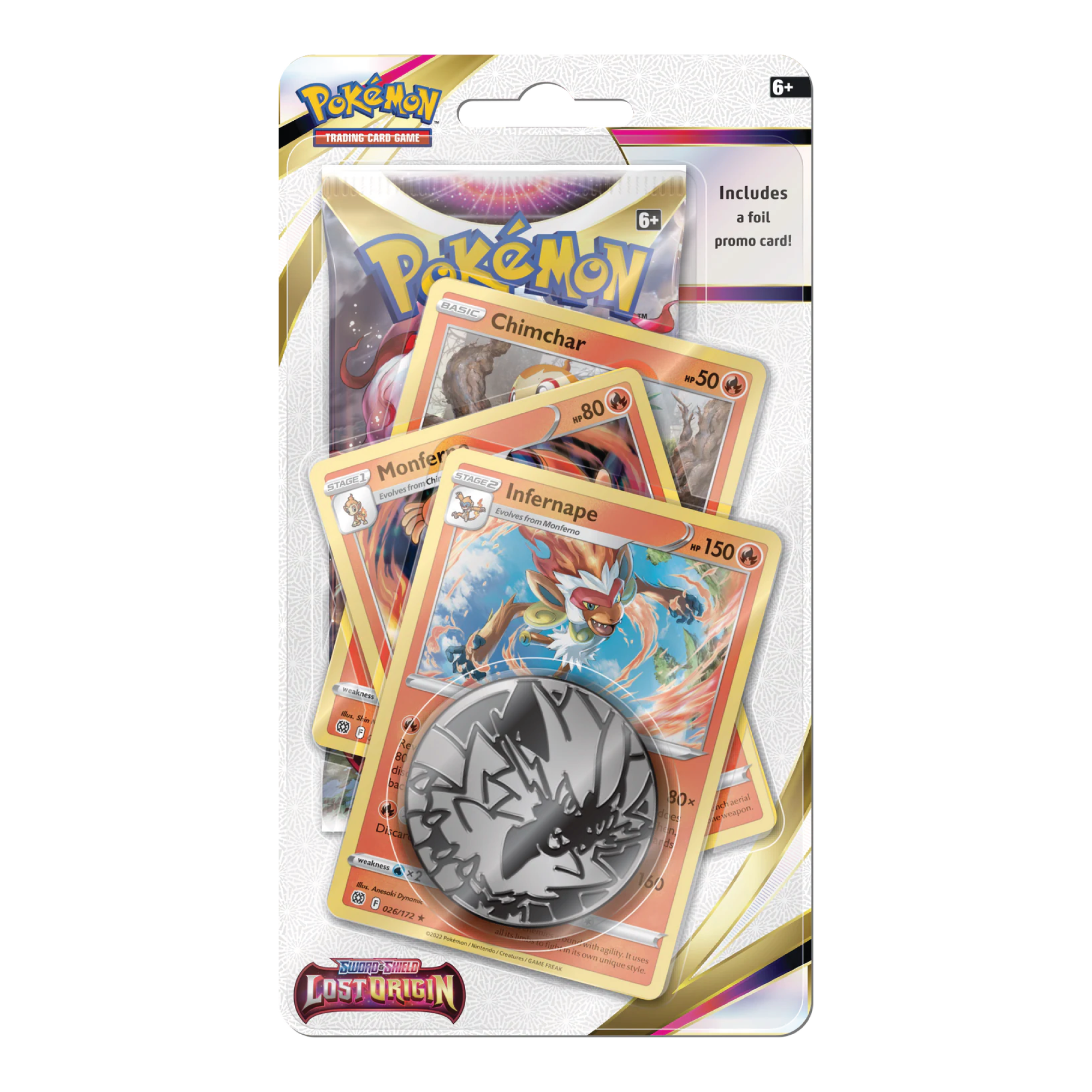 Pokémon TCG Sword & Shield Lost Origin Premium Checklane Blister Infernape Promo