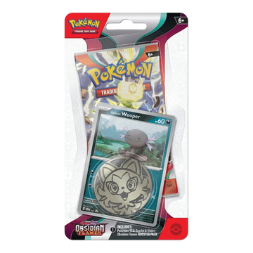 Pokémon TCG Scarlet & Violet Obsidian Flames Premium Checklane Blister Paldean Wooper Promo