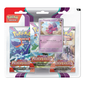 Pokémon TCG Scarlet & Violet Paldea Evolved 3-Pack Blister Tinkatink Promo