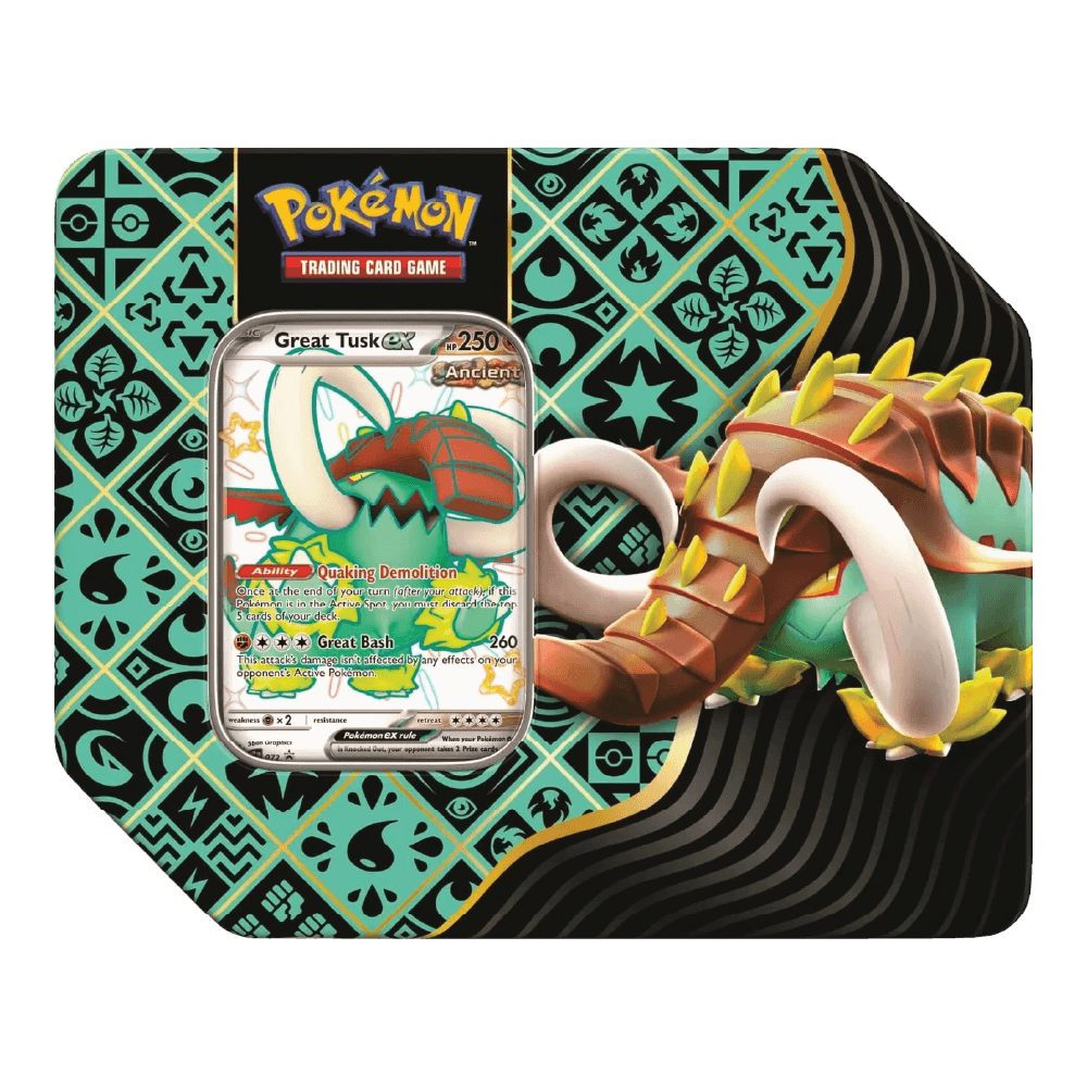 Pokémon TCG: Paldean Fates US Tin (Great Tusk ex)