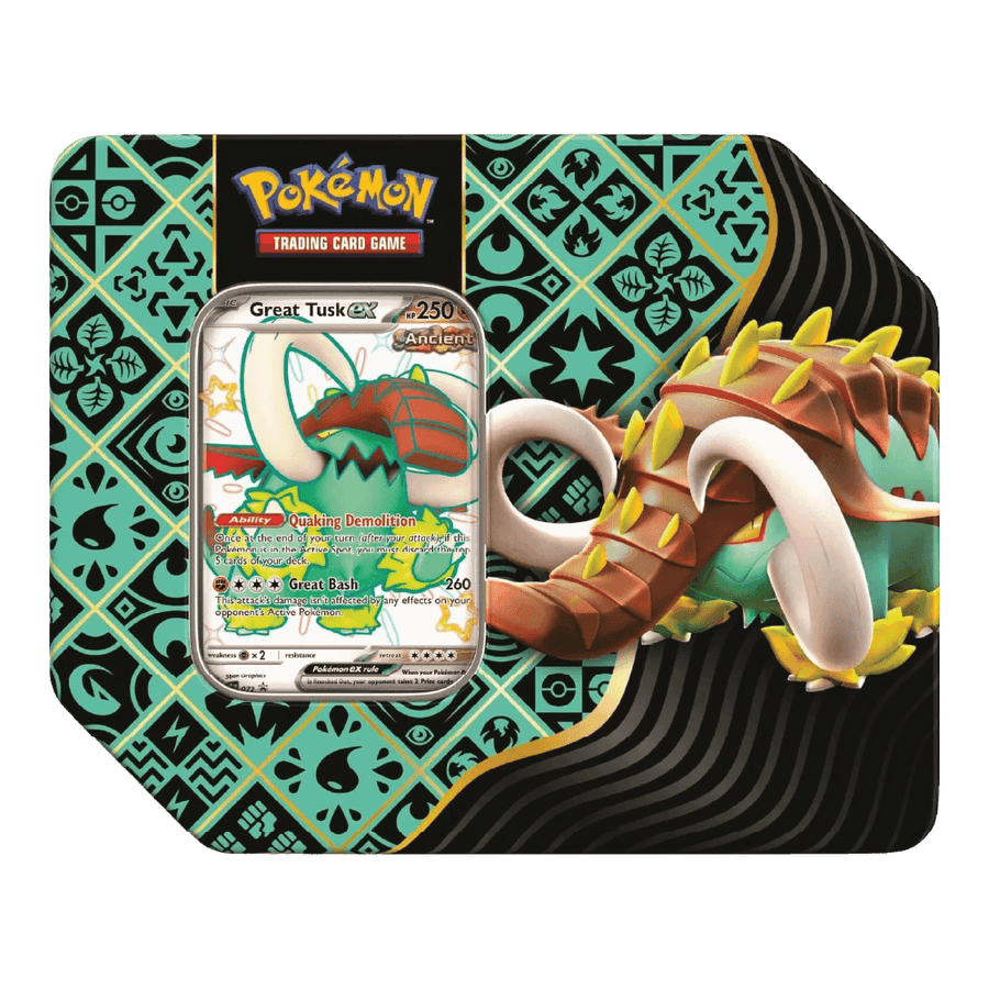 Pokémon TCG: Paldean Fates US Tin (Great Tusk ex)
