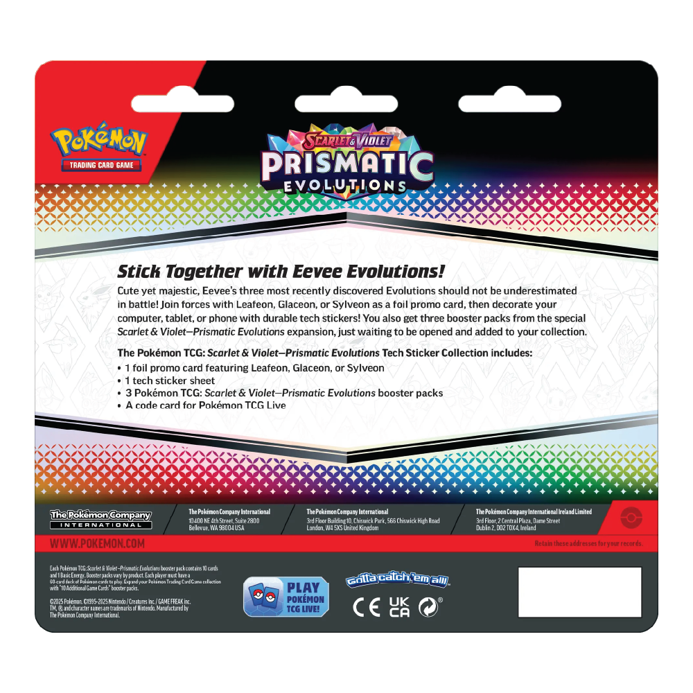 Pokémon TCG: Prismatic Evolutions Tech Sticker Collection