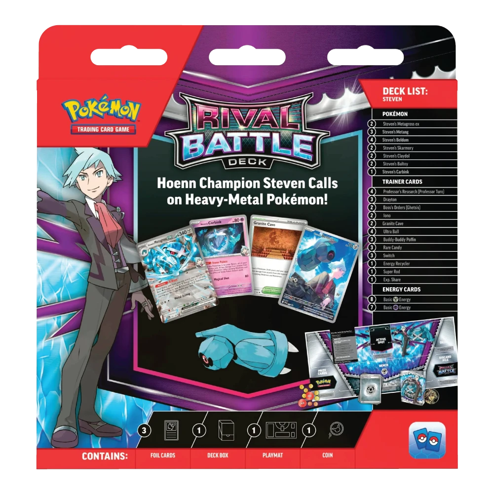 Pokémon TCG Rival Battle Deck - Steven - Back