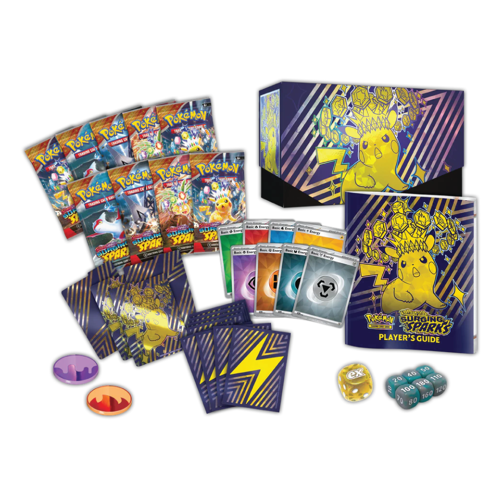 Pokémon TCG Scarlet & Violet Surging Sparks Elite Trainer Box Contents