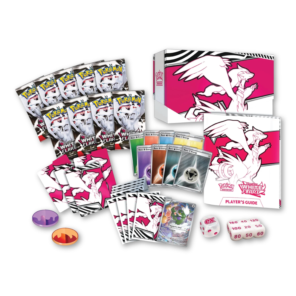 Pokémon TCG Scarlet & Violet White Flare Elite Trainer Box Contents