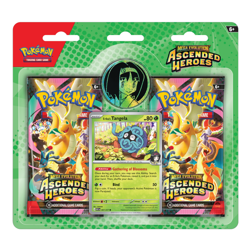 Pokémon TCG Ascended Heroes Erika's Tangela 2-Pack Blister