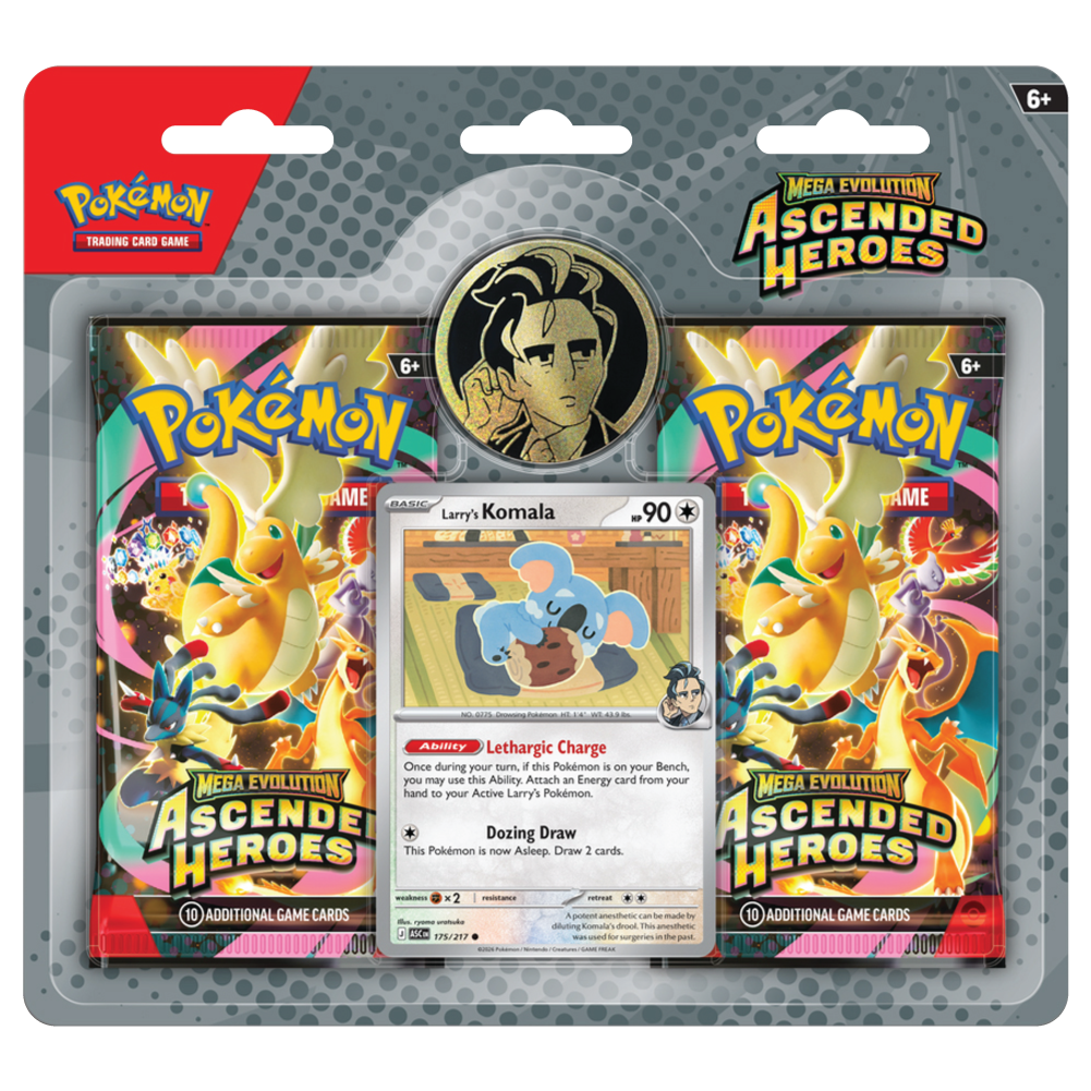 Pokémon TCG Ascended Heroes Larry's Komala 2-Pack Blister