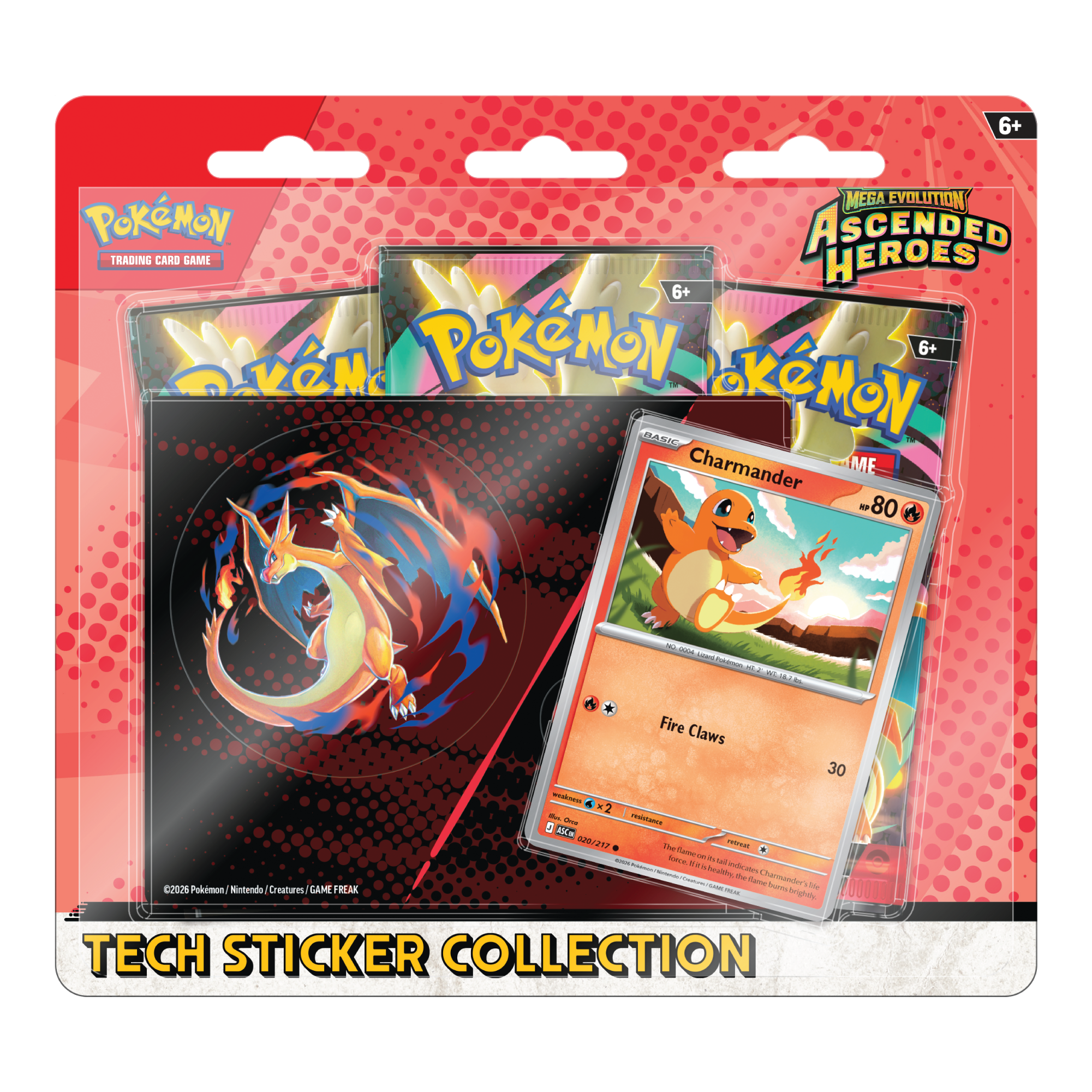 Pokémon TCG Ascended Heroes Tech Sticker Collection met Charmander Promo