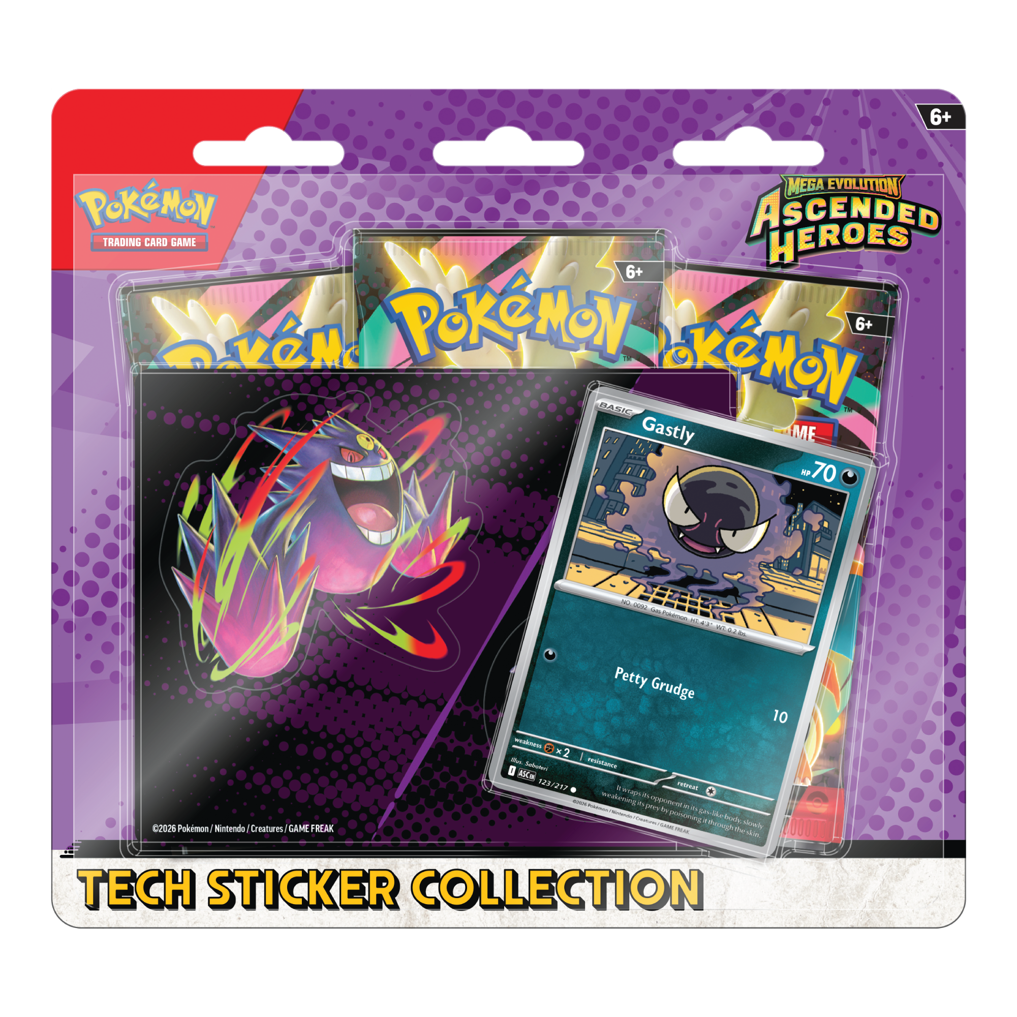 Pokémon TCG Ascended Heroes Tech Sticker Collection met Gastly Promo
