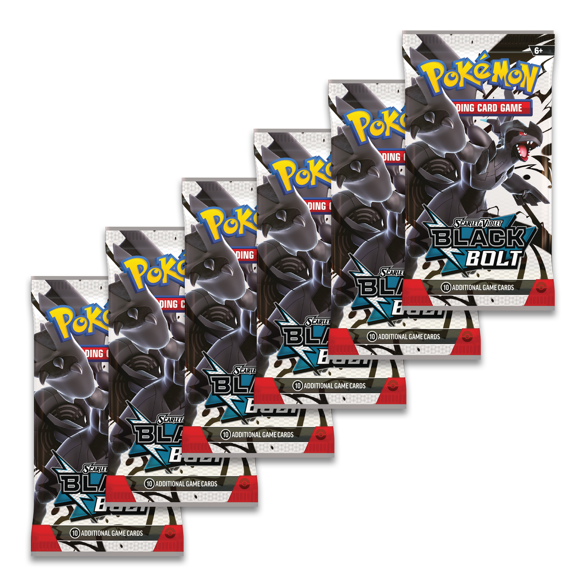 6 Pokémon TCG Black Bolt Booster Packs