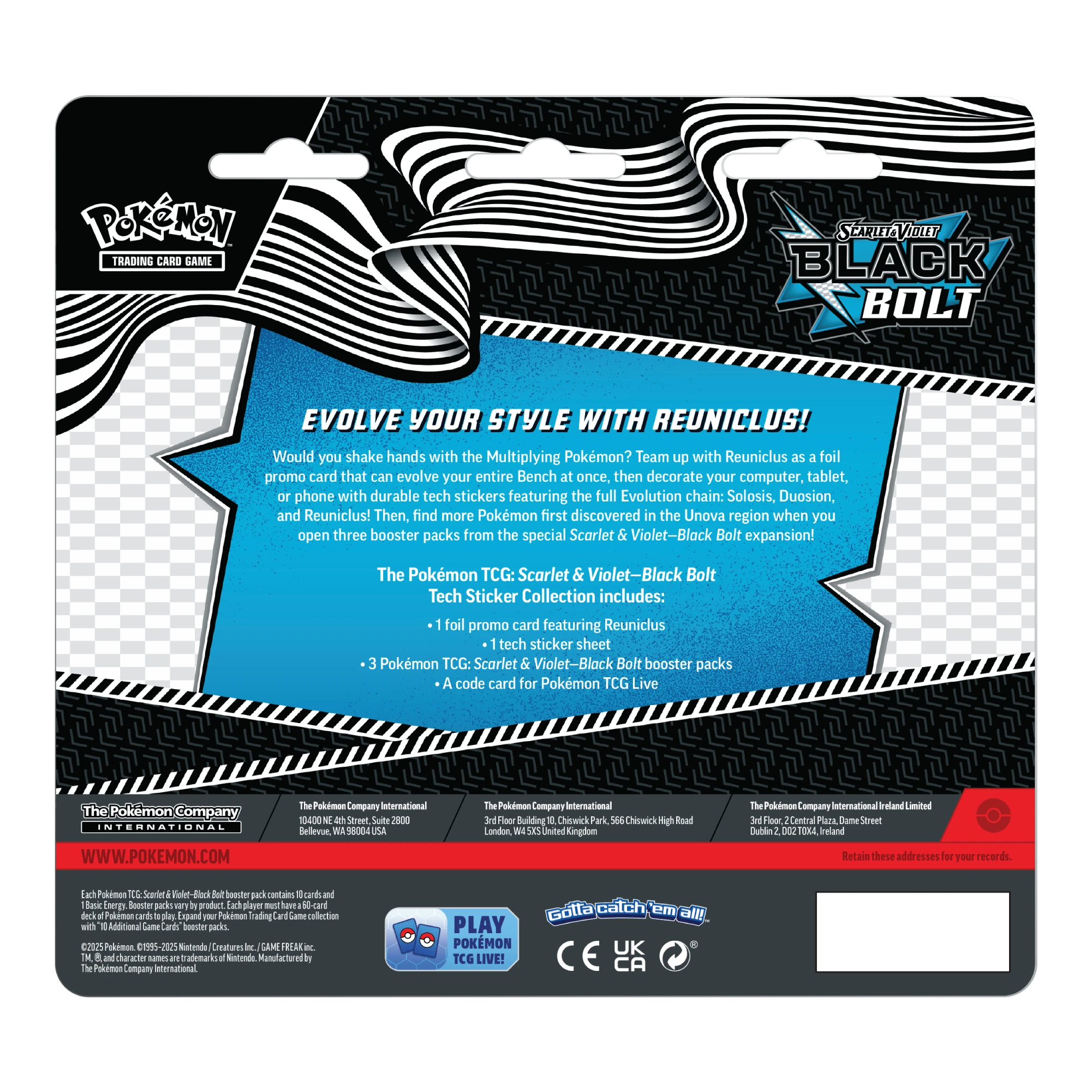 Black Bolt Tech Sticker Achterkant