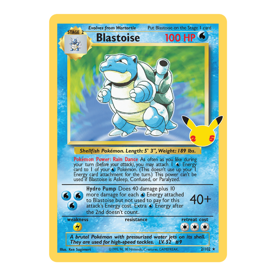 Blastoise CEL BS 2/102