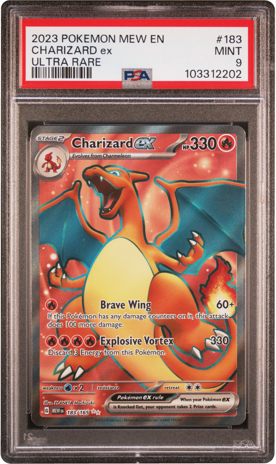 Charziard ex MEW 183 PSA 9