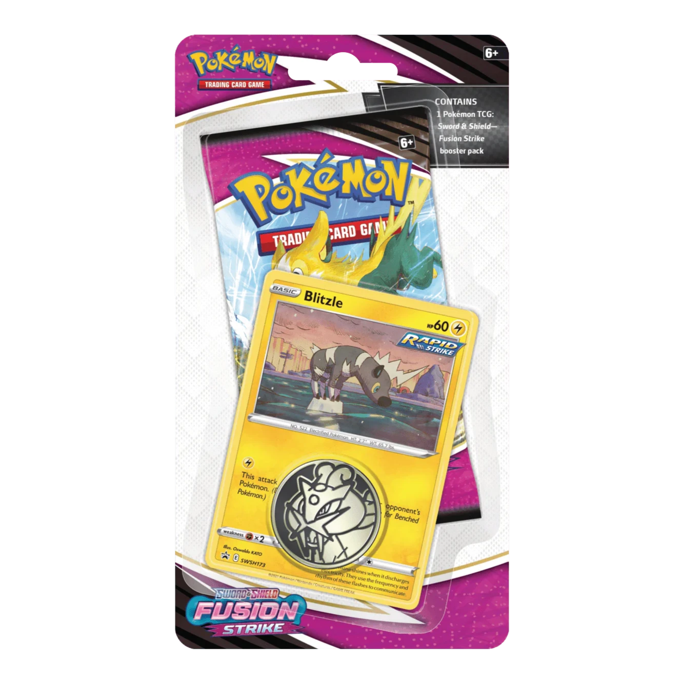 Pokémon TCG Fusion Strike Blister met 1 Pack en Blitzle Promo