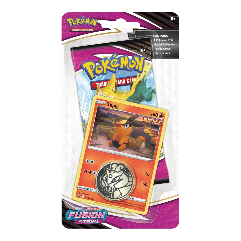 Pokémon TCG Fusion Strike Blister met 1 Pack en Tepig Promo