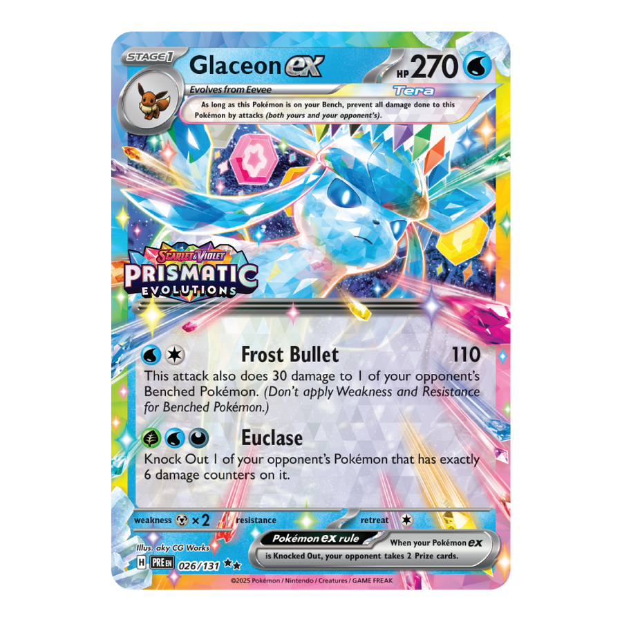 Glaceon ex xPRE 026/131 (Stamped & Sealed)