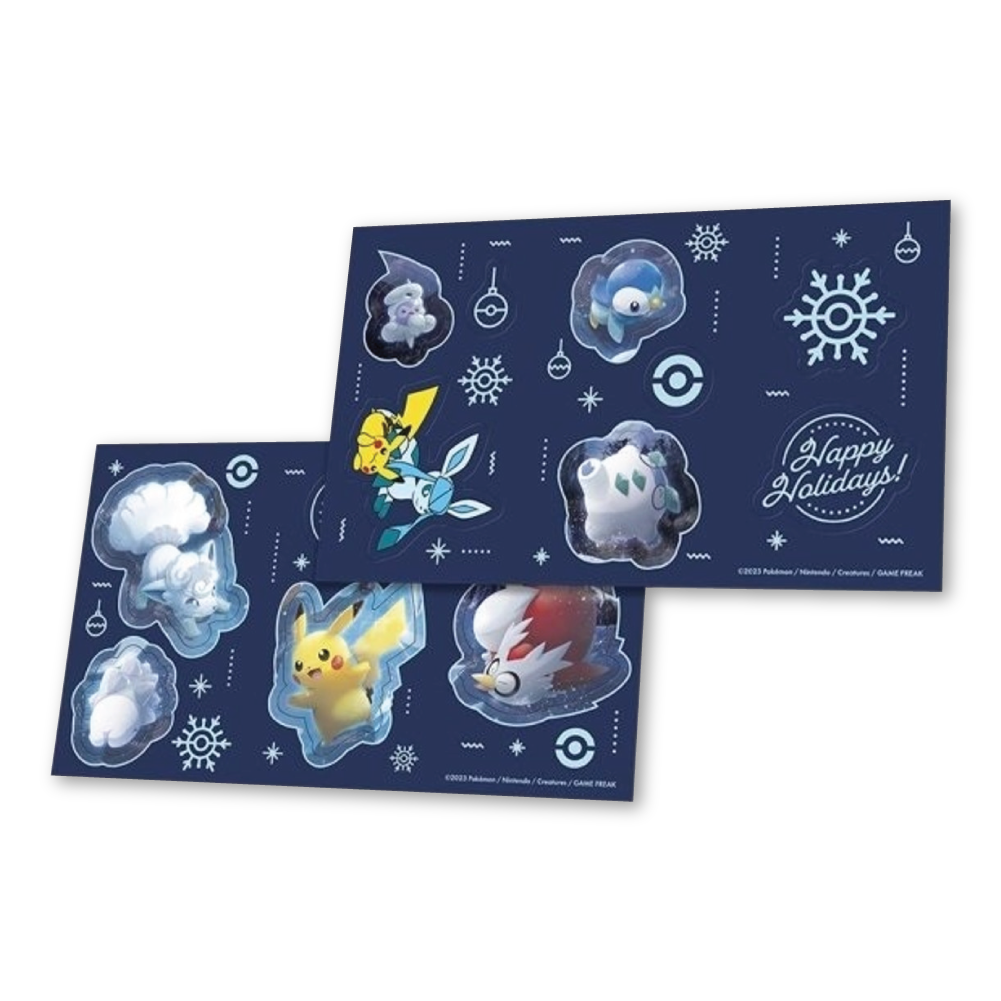 Pokémon TCG Holiday Calendar 2023 Stickervellen