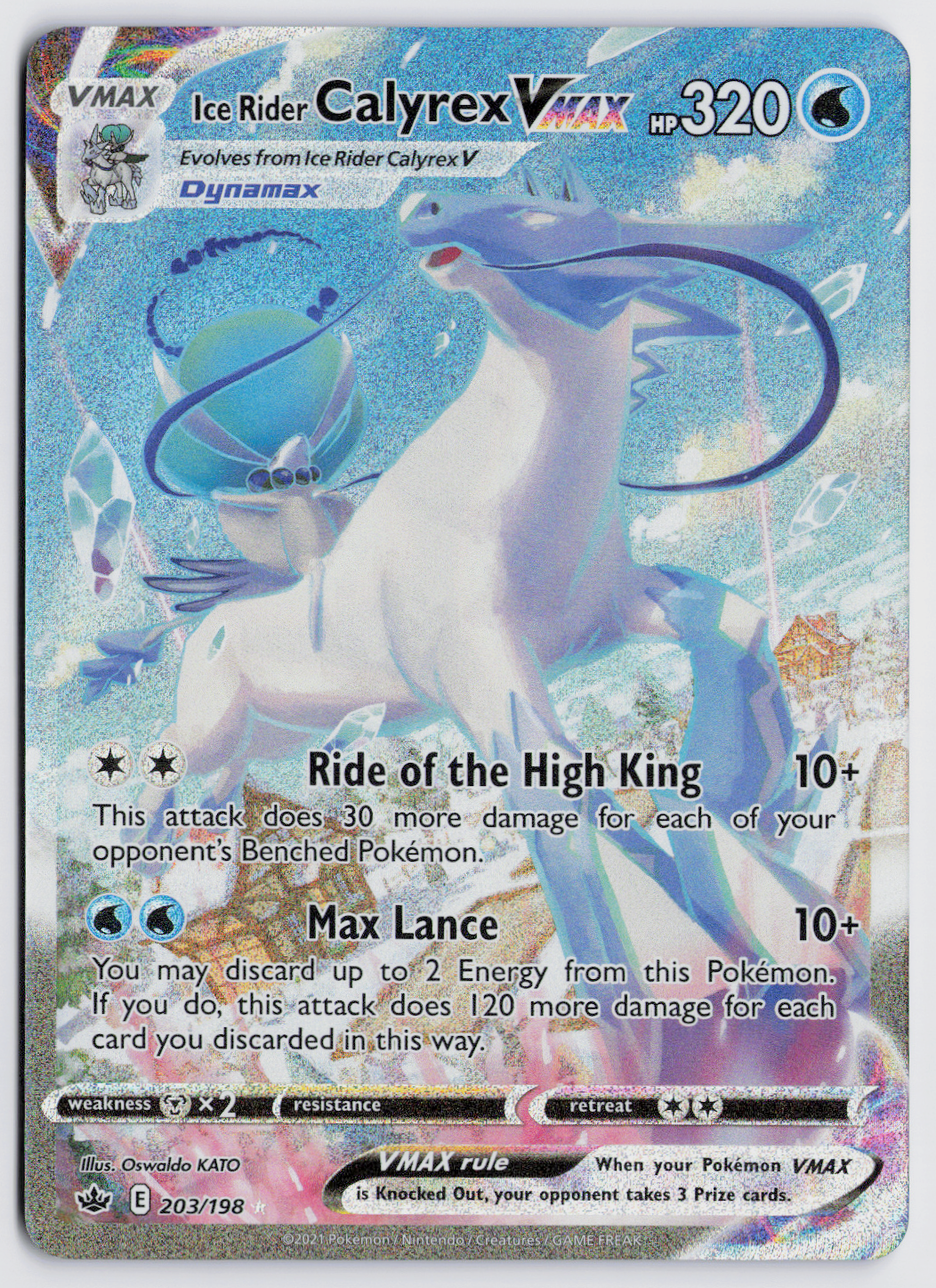 Ice Rider Calyrex VMAX CRE 203/198