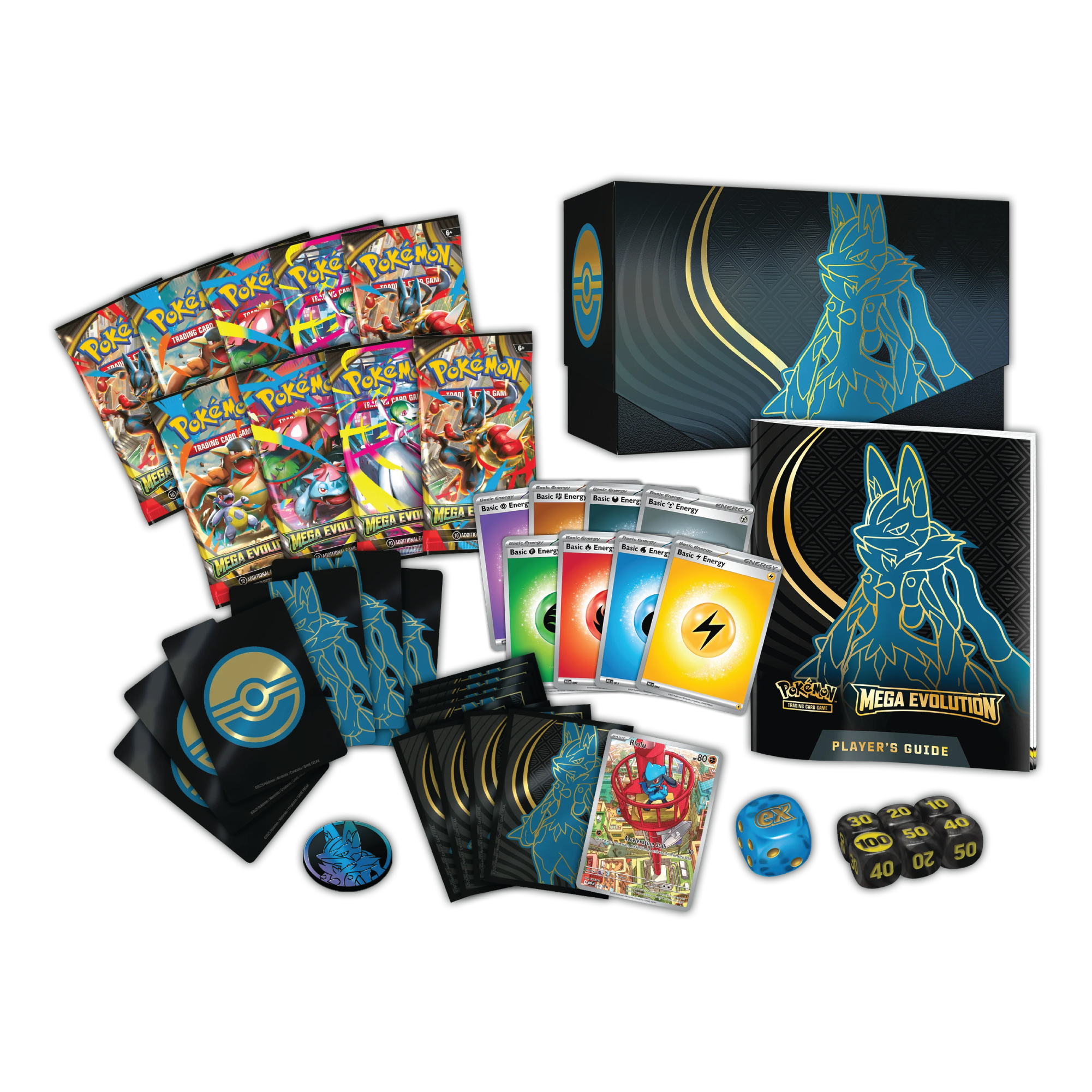 Inhoud van de Mega Evolution ETB – Lucario
