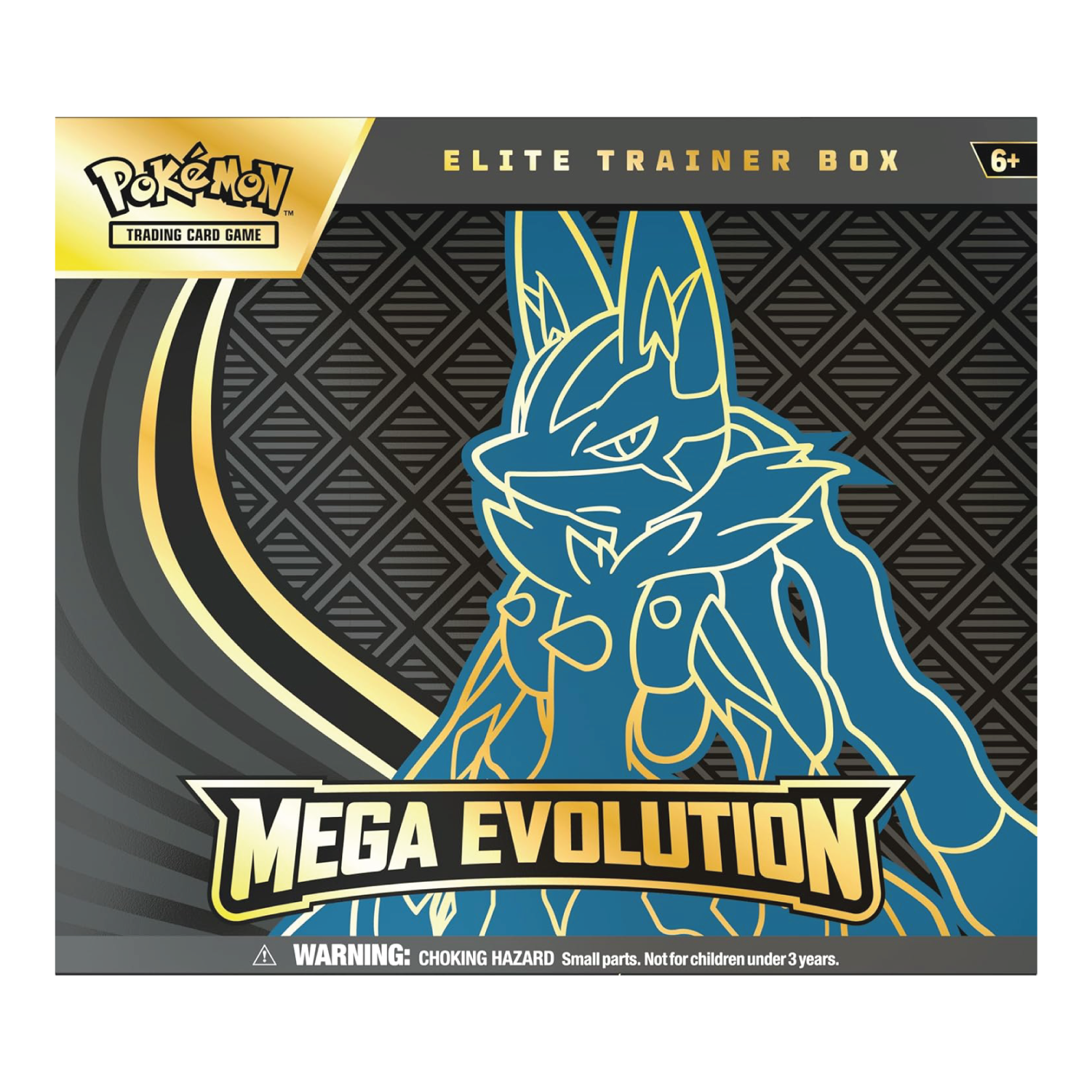 Voorkant van de Mega Evolution ETB – Lucario