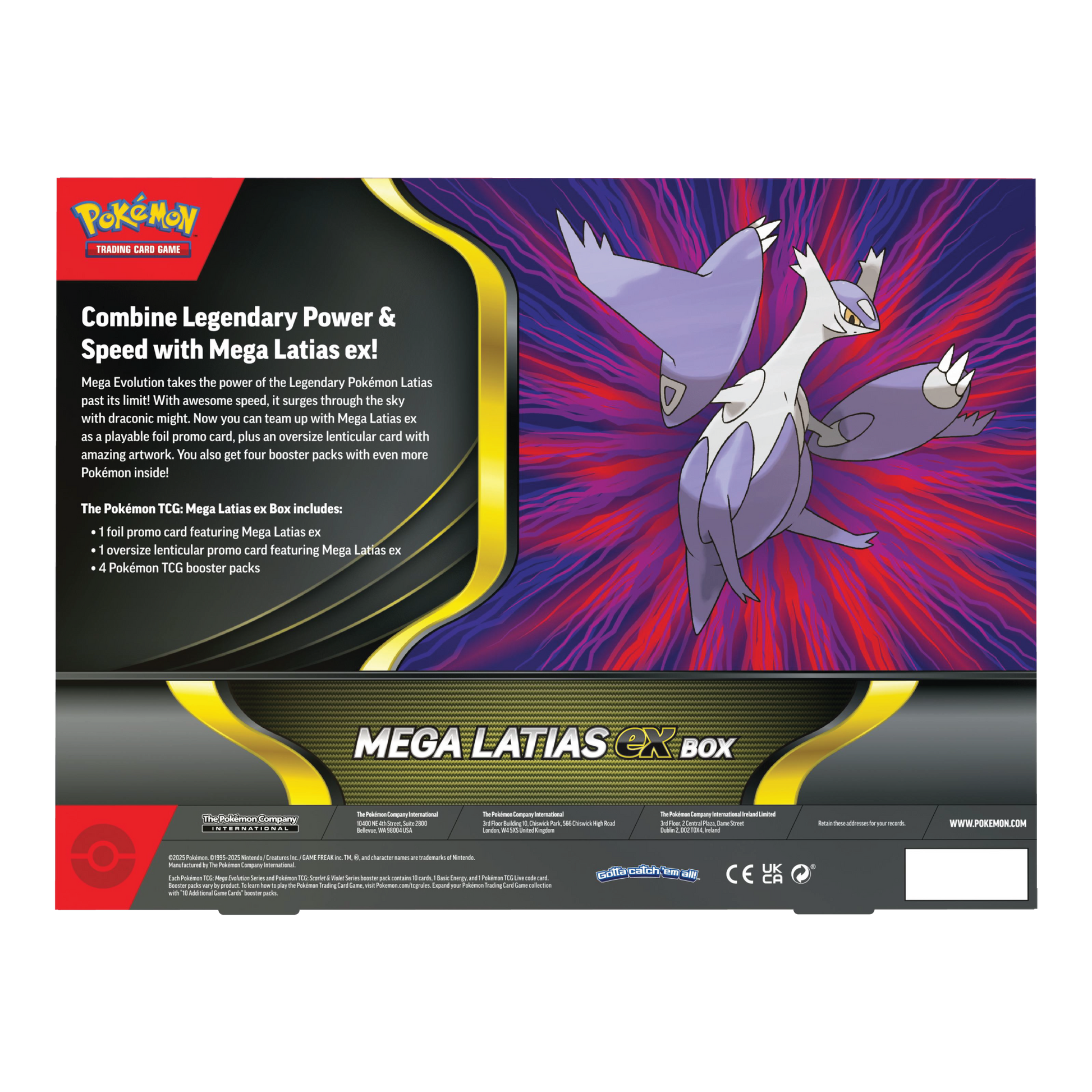 Achterkant van de Mega Latias ex Box