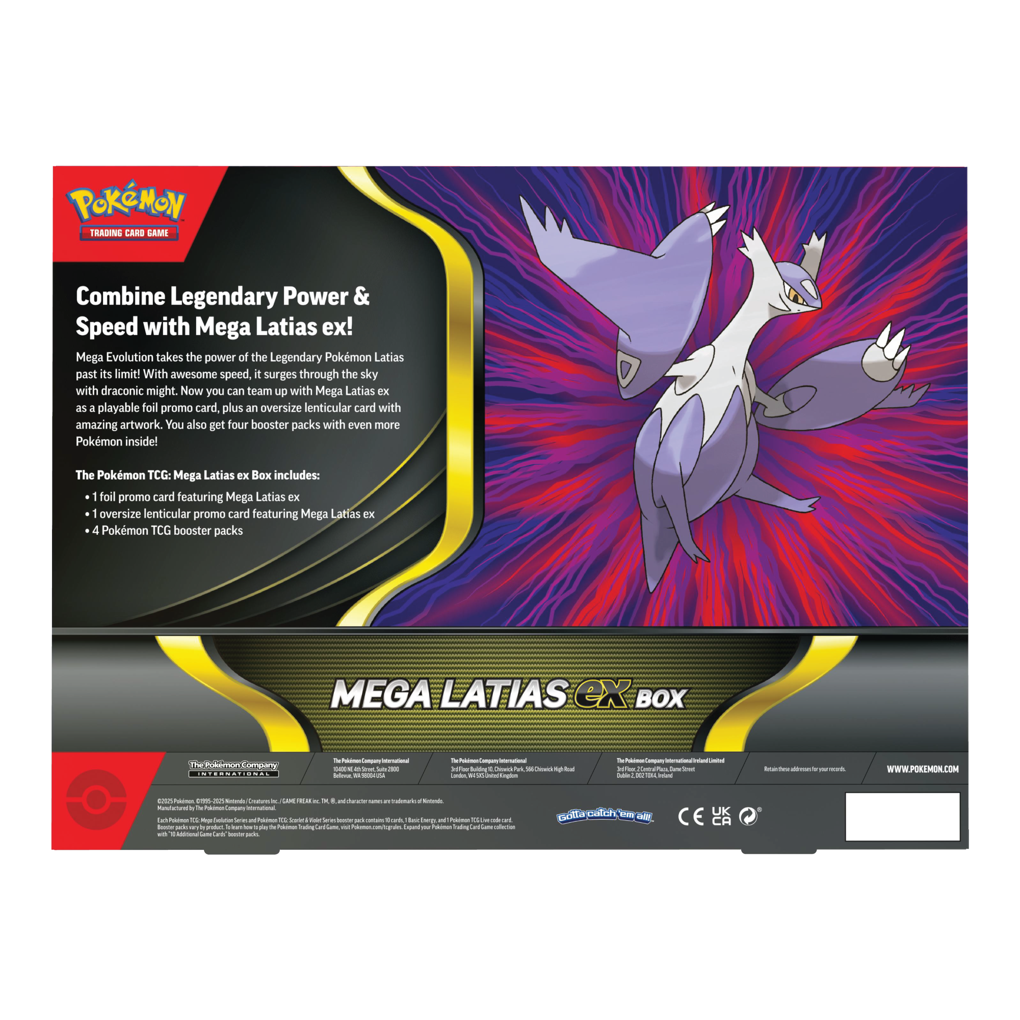 Achterkant van de Mega Latias ex Box