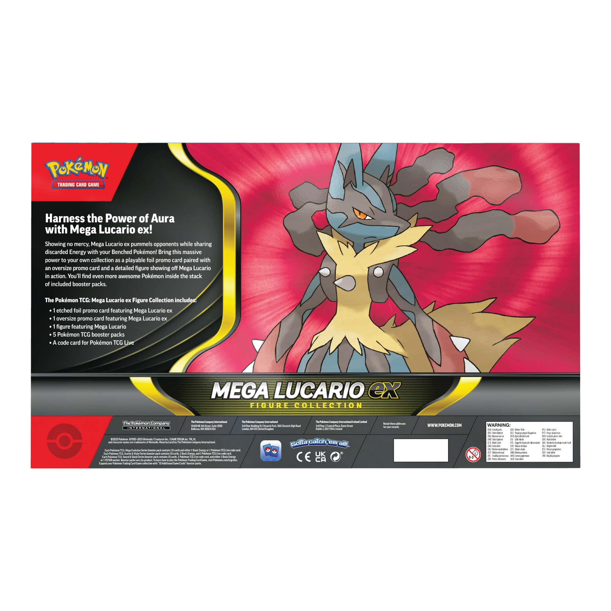 Achterkant van Mega Lucario ex Premium Figure Collection