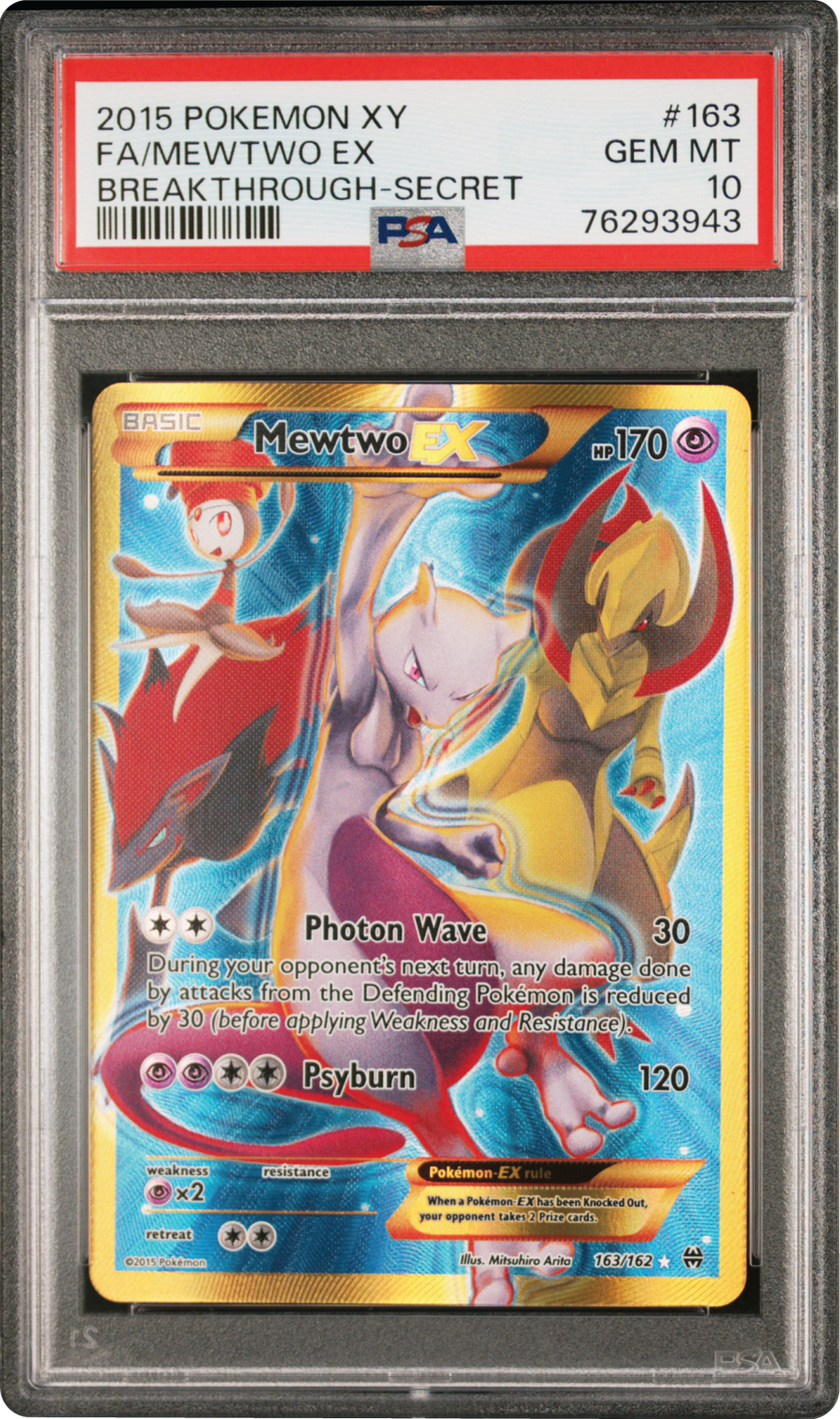 Mewtwo EX BKT 163/162 PSA 10
