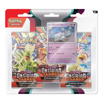 Pokémon TCG Obsidian Flames 3-Pack Blister met Houndstone Promo