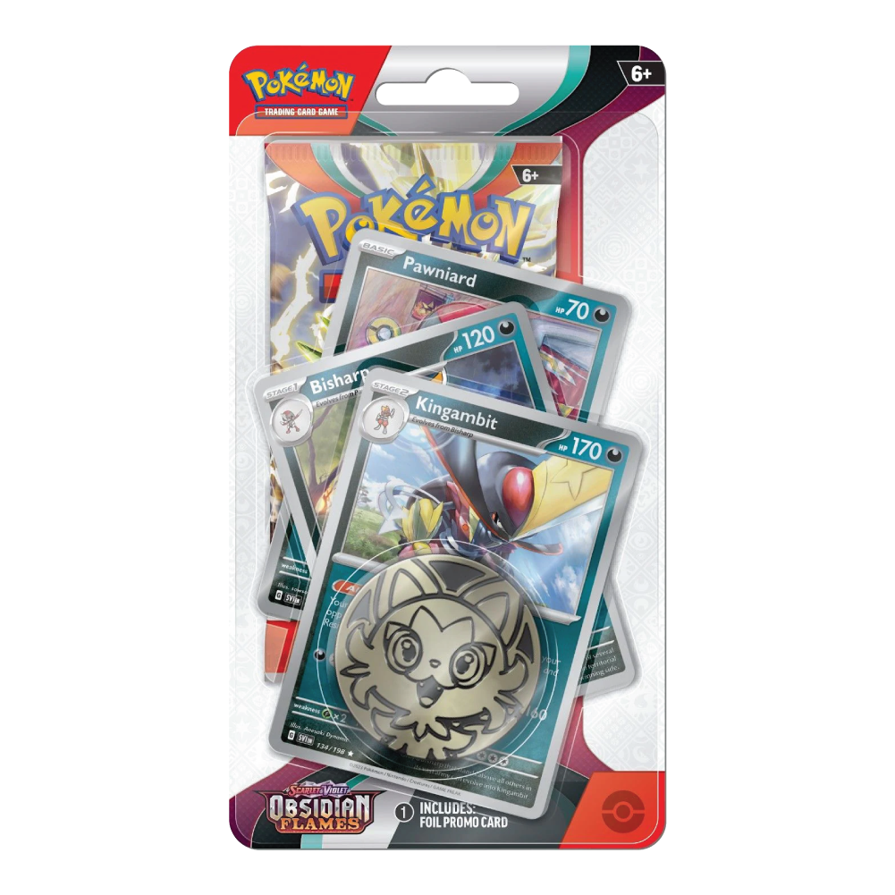 Pokémon TCG Obsidian Flames Premium Checklane Blister met Kingambit Promo