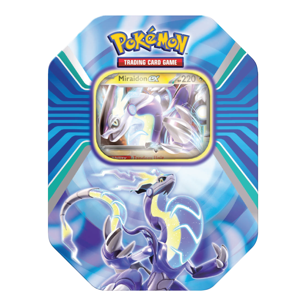 Pokémon TCG Paldea Legends Tin met Miraidon Art en Promo