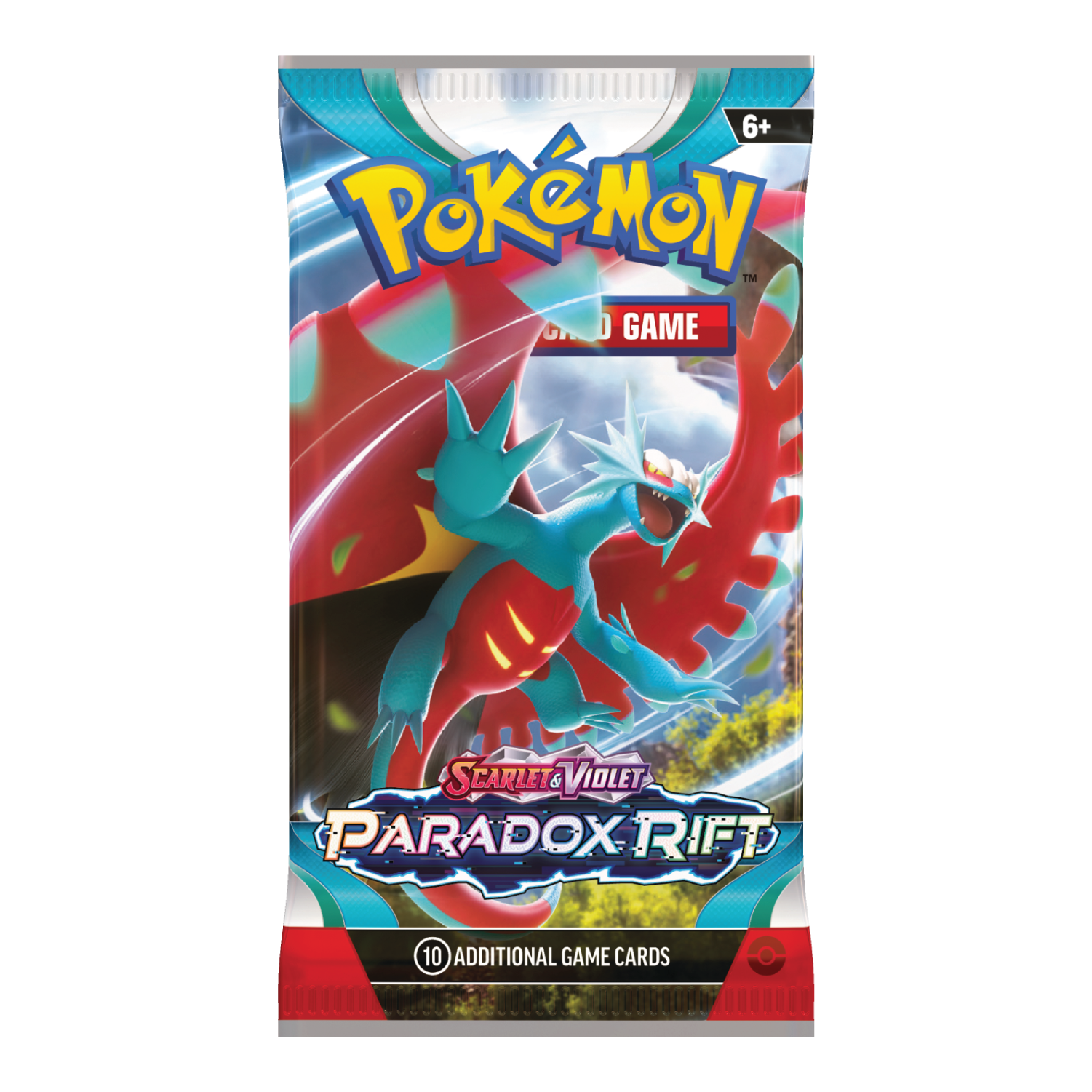 Pokémon TCG Paradox Rift Booster Pack Roaring Moon Artwork